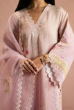 Cross Stitch - Coral Dream Silk Suit For Women - Pink - 2 Piece