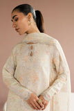 Cross Stitch - Vanilla Bloom Silk Suit For Women - White - 2 Piece