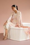 Cross Stitch - Rainbow Burst Silk Suit For Women - White - 2 Piece
