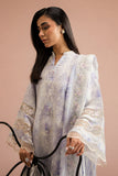 Cross Stitch - Shadow Bloom Silk Suit For Women - Purple - 2 Piece
