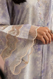 Cross Stitch - Shadow Bloom Silk Suit For Women - Purple - 2 Piece