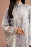 Cross Stitch - Shadow Bloom Silk Suit For Women - Purple - 2 Piece