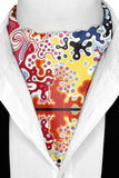 Black Wolf - ABSTRACT KEYNOTE SILK ASCOT - White - 1 Piece