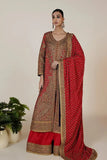 Rizwan Beyg - Marori Bridal Red Shirt & Dupatta