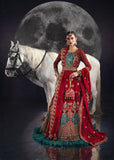 Sara Jahan - Rang E Bahar Chiffon Embroidered Suit For Women - Cherry Red - 3 Piece