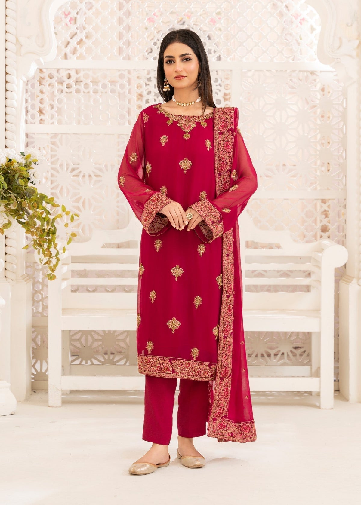 Laleen Leela 3 Piece Suit Pink