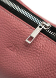 Zahraas Leather Hobo Shoulder Bag Pink