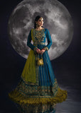Sara Jahan - Rang E Bahar Chiffon Embroidered Suit For Women - Teal - 3 Piece