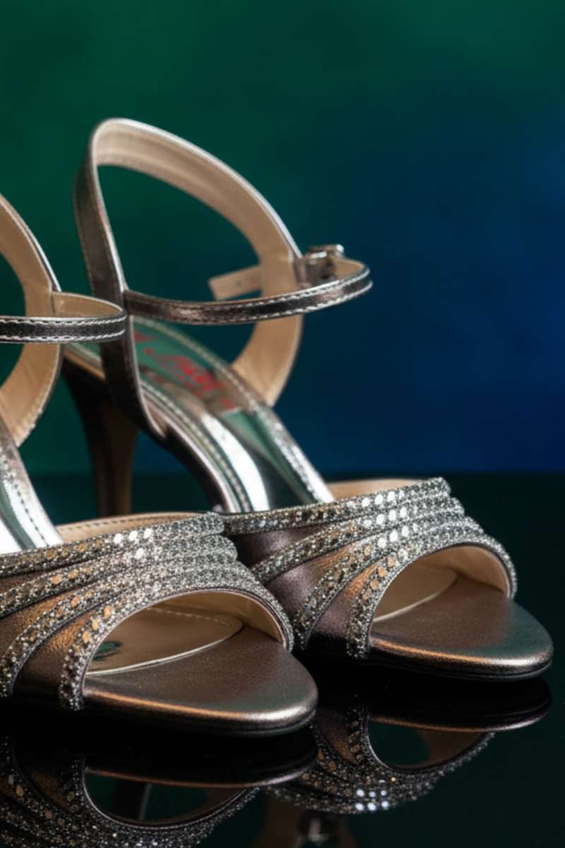 Milli Shoes - Formal High Heels Sandals For Women - Metallic Grey