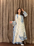 Mina Muse Noor Suit Ivory / Cream 3 Piece