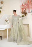 Mina Muse Zuri Pishwas Mint Green 3 Piece
