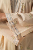 Cross Stitch - Lawn Pastel Threads  Suit For Women - Peach - 2 Piece