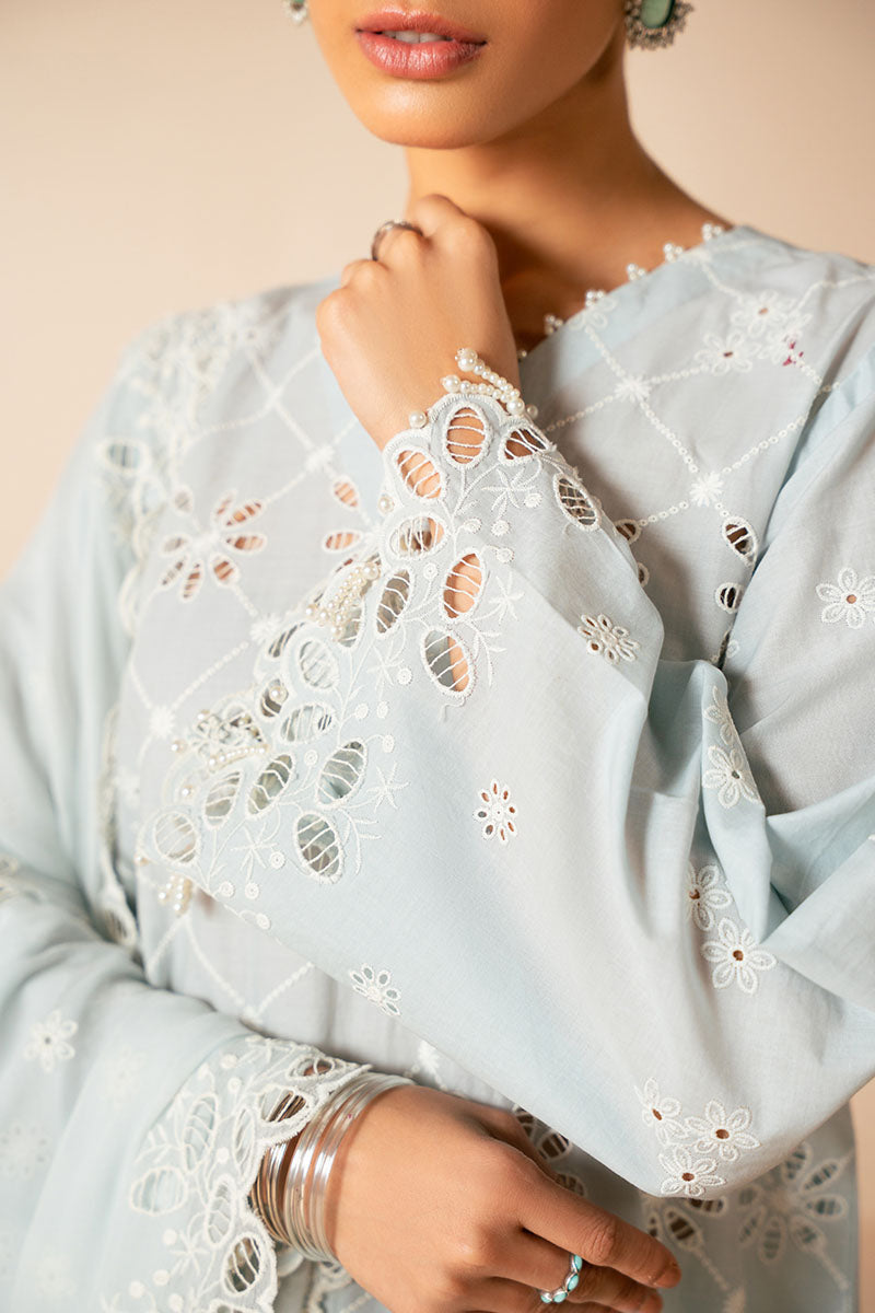 Cross Stitch - PASTEL BREEZE - Chikankari Lawn - 3 Piece - Unstitched