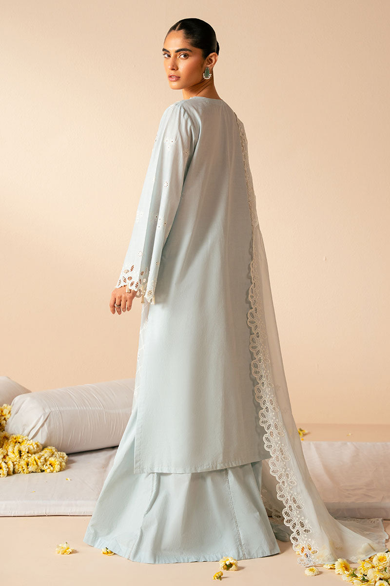 Cross Stitch - PASTEL BREEZE - Chikankari Lawn - 3 Piece - Unstitched
