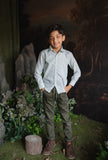 Hummingbirdspk - Light Mint Chambray Shirt - 1 Piece