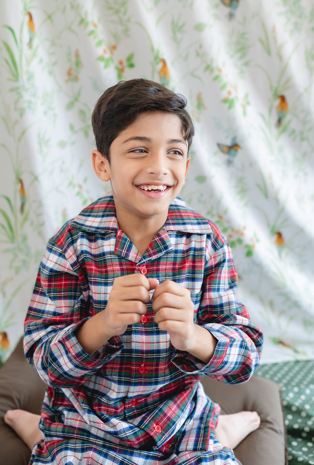 Hummingbirdspk - Flannel Night cotton Suit 2 Piece