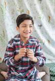 Hummingbirdspk - Flannel Night cotton Suit 2 Piece