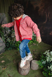 Hummingbirdspk - Red Checkered Hoodie Flannel Shirt - 1 Piece