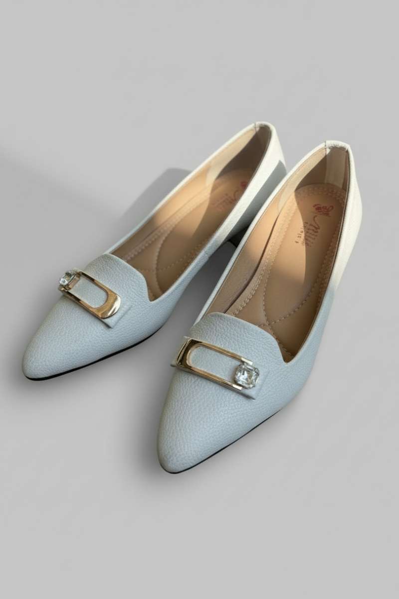 Milli Shoes - Pointed Dress Pumps For Women - White