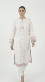 Reema Ahsan - Nelor Chicken Suit For Women - White and Multi - 3 Piece