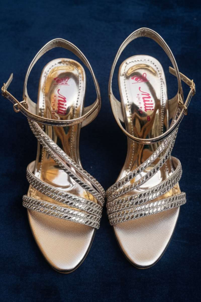 Milli Shoes - Fancy High Heels Sandals For Women - Rose Gold