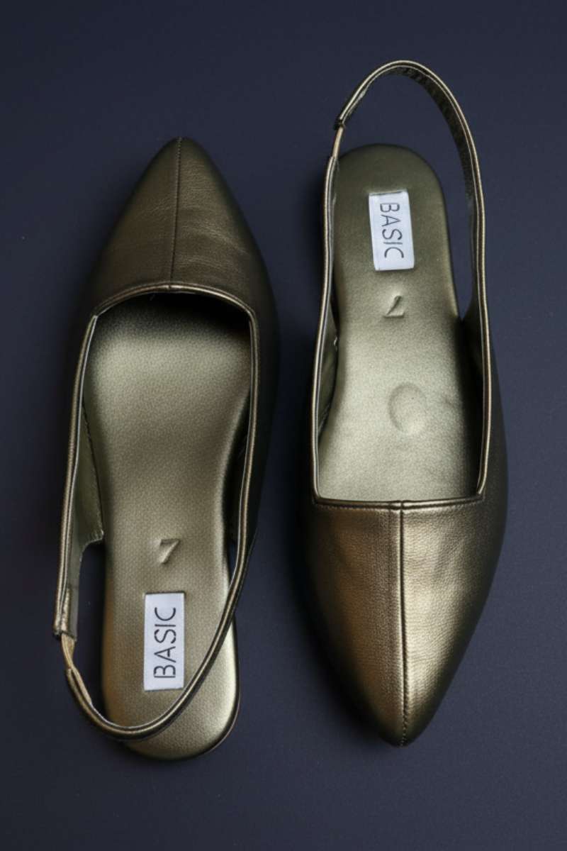 Basic by Chapter 13 - Sandals | Bare PointFor Women - Metallic Olive - Studio by TCS