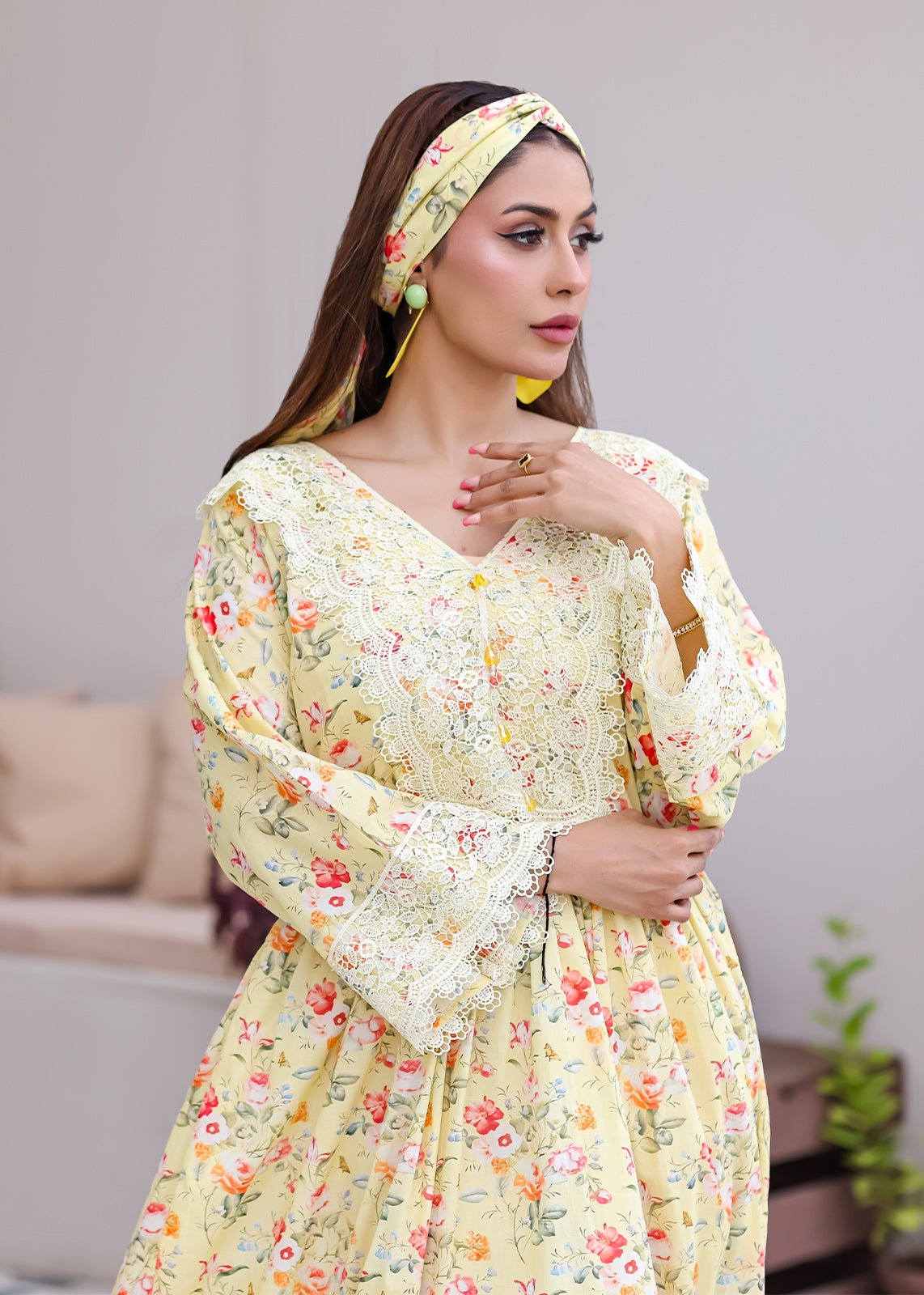 Nawaem Altulle - Shams - floral - cotton - 1 Piece