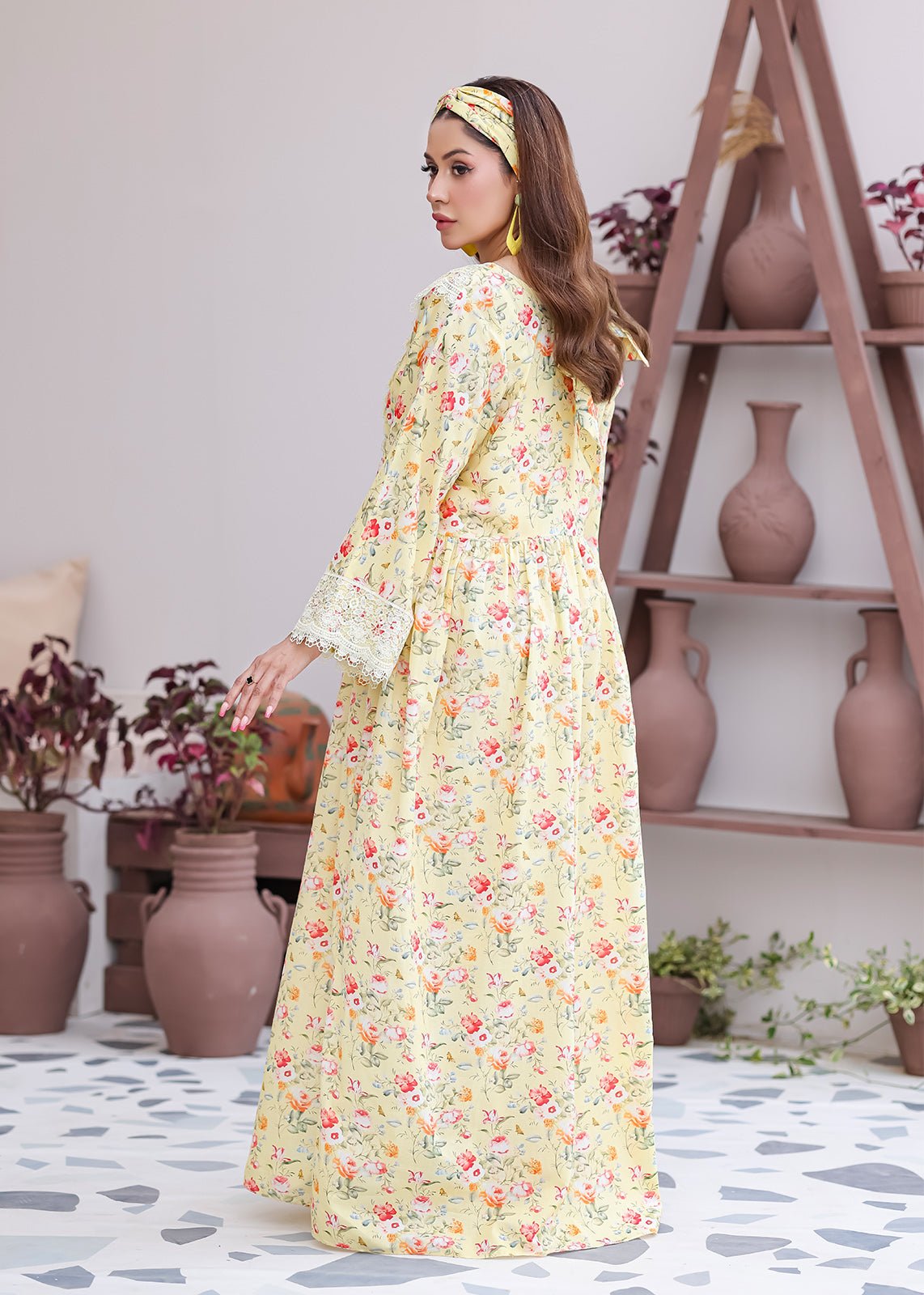Nawaem Altulle - Shams - floral - cotton - 1 Piece