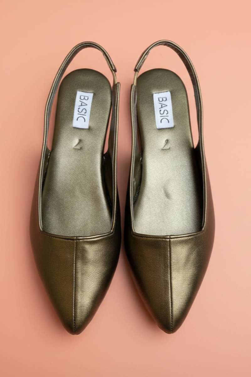 Basic by Chapter 13 - Sandals | Bare PointFor Women - Metallic Olive - Studio by TCS
