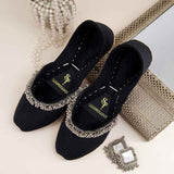 JootiShooti - Beaded Halo Black Khussa For Women