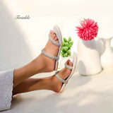 JootiShooti - Twinkle Two Strap Diamanté Slides