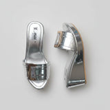 Milli Shoes - silver Wedge Heels