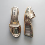 Milli Shoes - Golden Wedge Heels