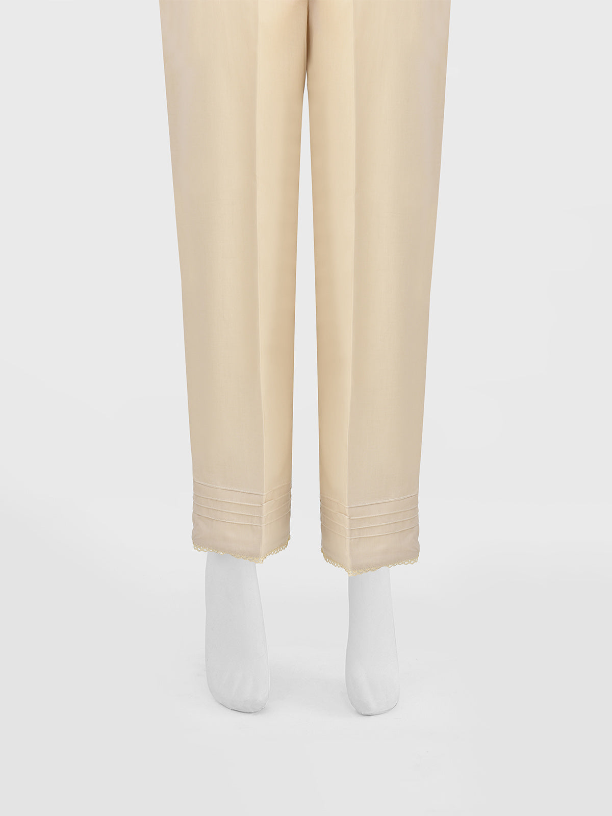Oaks - Women Beige Cambric Trouser  - 1 Piece