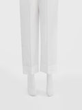 Oaks - Women White Cambric Trouser  - 1 Piece