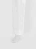 Oaks - Women White Cambric Trouser  - 1 Piece