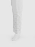 Oaks - Women White Cotton Silk Embroidered Trouser  - 1 Piece
