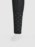 Oaks - Women Black Cotton Silk Embroidered Trouser  - 1 Piece