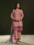 Oaks - Embroidered Unstitched Cambric Pink  - 3 Piece