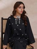 Oaks - Embroidered Cambric Suit For Women - Black - 2 Piece