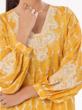 Oaks - Embroidered Pret Shirt Trouser Lawn Mustard  - 2 Piece
