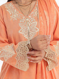 Oaks - Embroidered Pret Suit Cotton Silk Jacquard Orange  - 3 Piece
