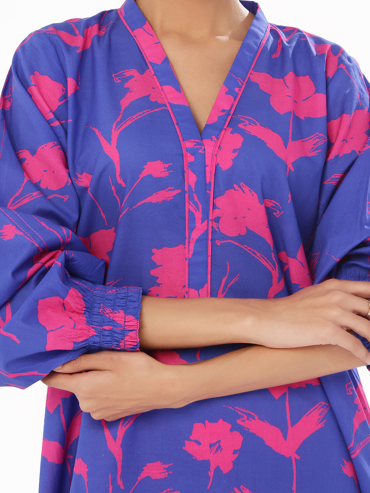 Oaks - Printed Unstitched Swiss Lawn Pink - OL2PT-6308-A - 2 Piece - Unstitch