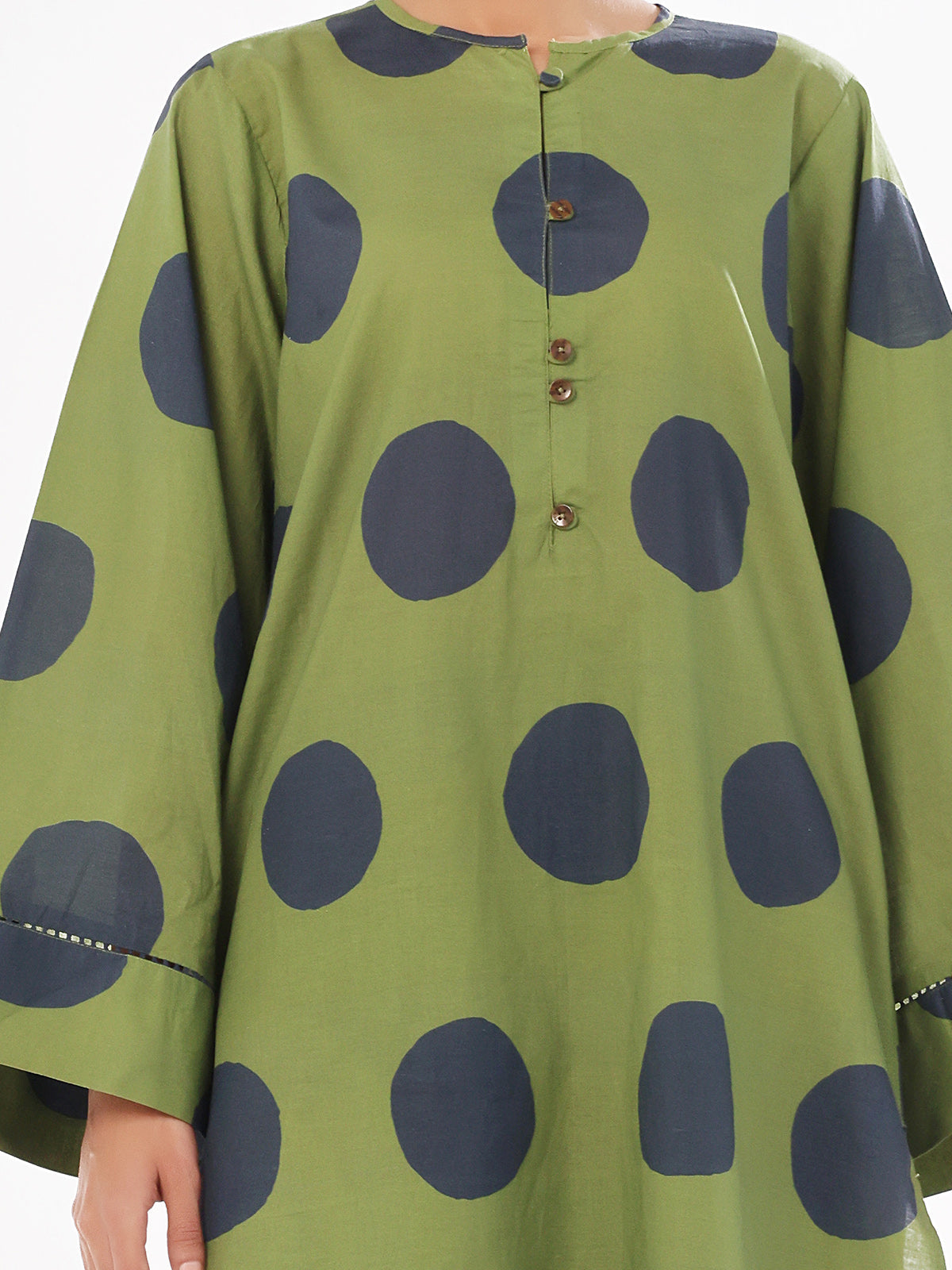 Oaks - Printed Unstitched Swiss Lawn Green - OL2PT-6313-A - 2 Piece - Unstitch