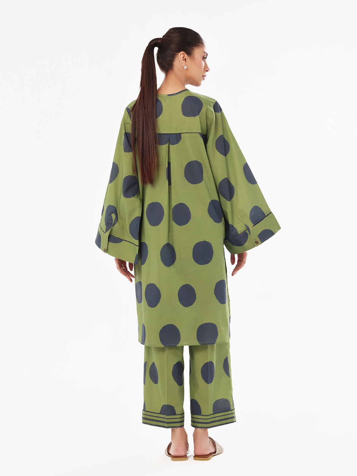 Oaks - Printed Unstitched Swiss Lawn Green - OL2PT-6313-A - 2 Piece - Unstitch