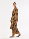 Oaks - Printed Pret & Unstitched Shirt Trouser Swiss Lawn Mustard - 2 Piece
