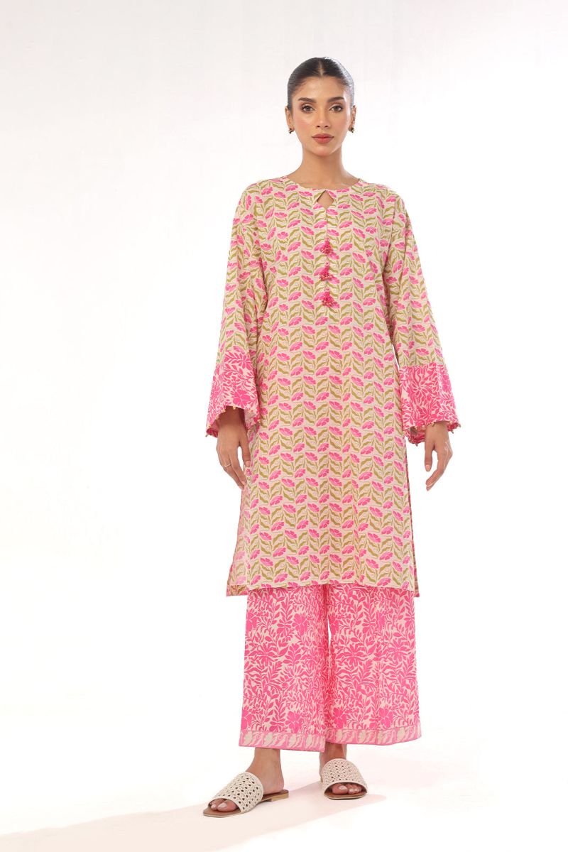 Oaks - Printed Unstitched Lawn Pink - OL2PT-6325-A - 2 Piece - Unstitch