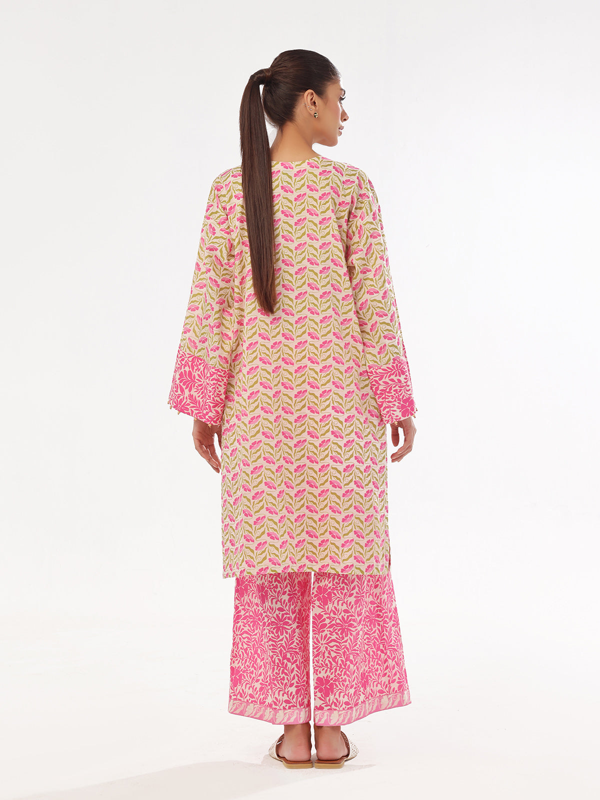 Oaks - Printed Unstitched Lawn Pink - OL2PT-6325-A - 2 Piece - Unstitch