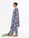 Oaks - Printed Unstitched Swiss Lawn Blue - OL3P-6305-B - 3 Piece - Unstitch