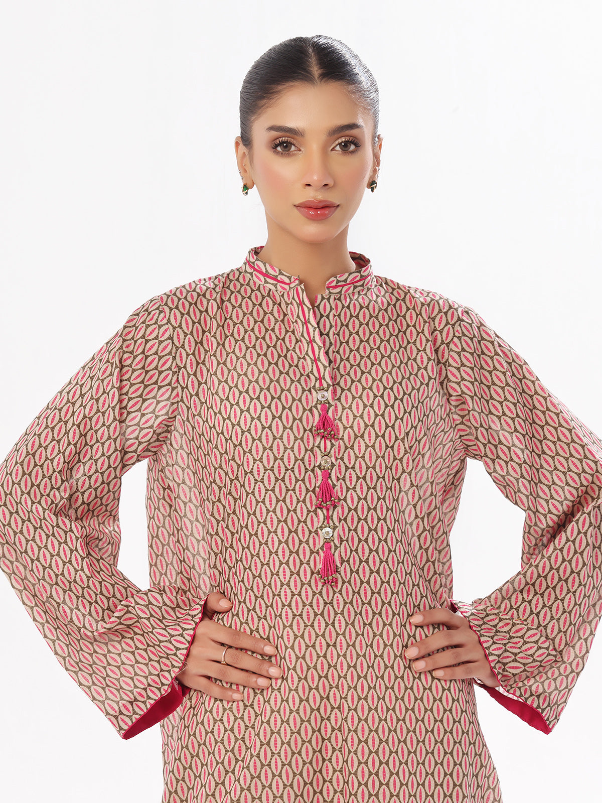 Oaks - Printed Unstitched Masoori Lawn Green - OLK-6297-A - 1 Piece - Unstitch